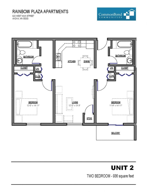 Studio, 1 & 2 Bedroom Apartments in Anoka, MN Rainbow Plaza